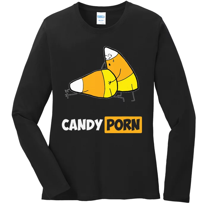 Candy Porn Funny Halloween Gift Ladies Long Sleeve Shirt