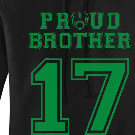 Custom Proud Football Brother Number 17 G Personalized Women's Pullover Hoodie