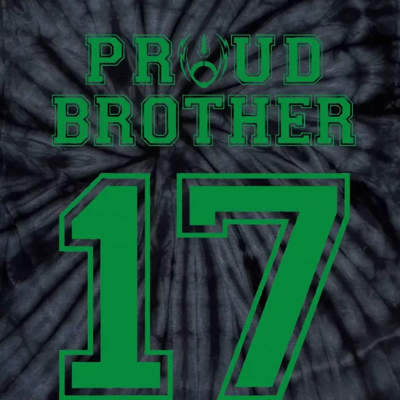 Custom Proud Football Brother Number 17 G Personalized Tie-Dye T-Shirt