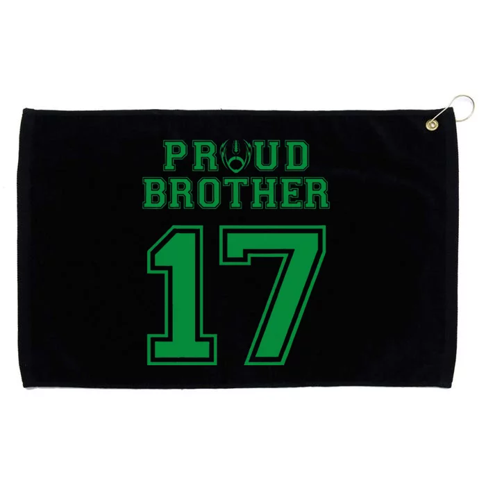 Custom Proud Football Brother Number 17 G Personalized Grommeted Golf Towel