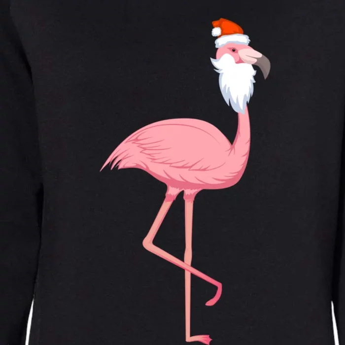 Christmas Pink Flamingo Santa Gift Womens California Wash Sweatshirt