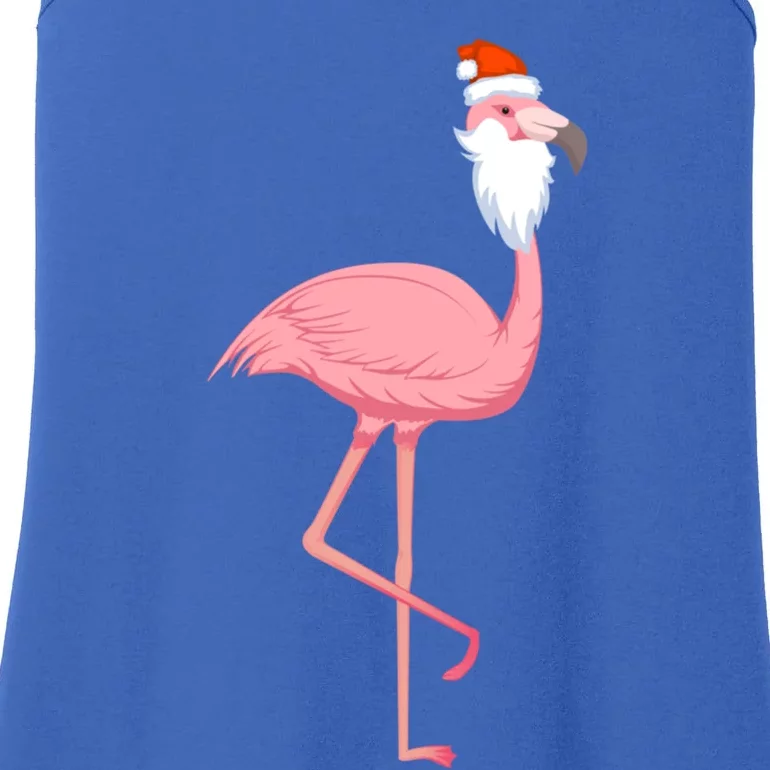 Christmas Pink Flamingo Santa Gift Ladies Essential Tank