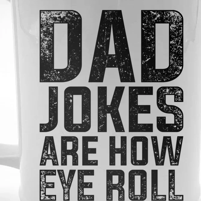 Cringe Puns Fathers Day Gift Humorous Sarcastic Dad Jokes Gift Front & Back Beer Stein