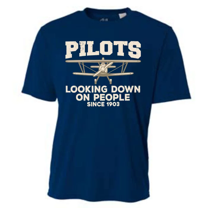 Cool Pilot For Aircraft Pilot Airplane Flying Cooling Performance Crew T-Shirt