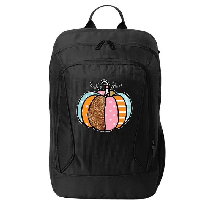 Colorful Pumpkin Festive Fall City Backpack