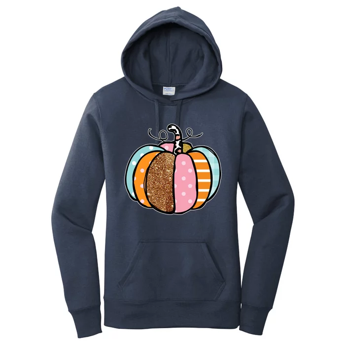 Colorful Pumpkin Festive Fall Women's Pullover Hoodie