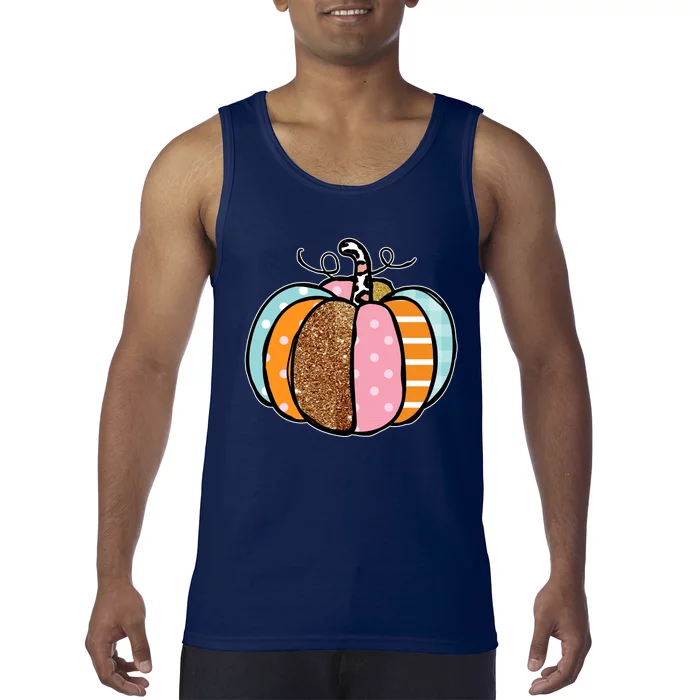 Colorful Pumpkin Festive Fall Tank Top