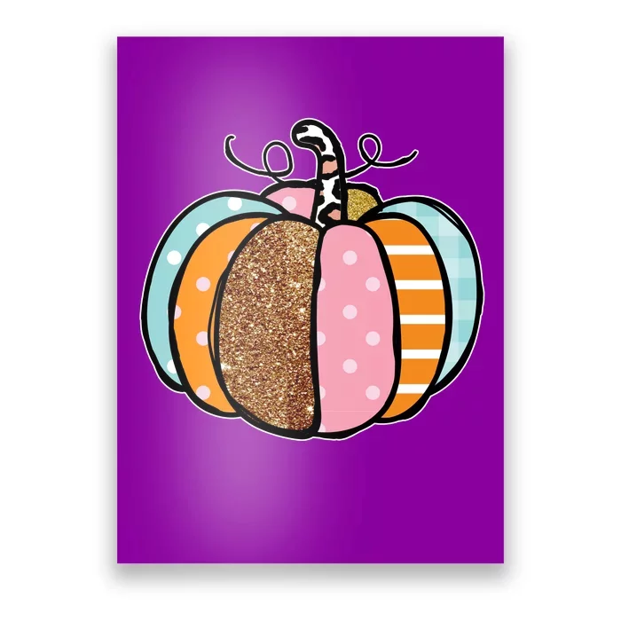 Colorful Pumpkin Festive Fall Poster