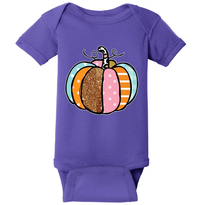 Colorful Pumpkin Festive Fall Baby Bodysuit