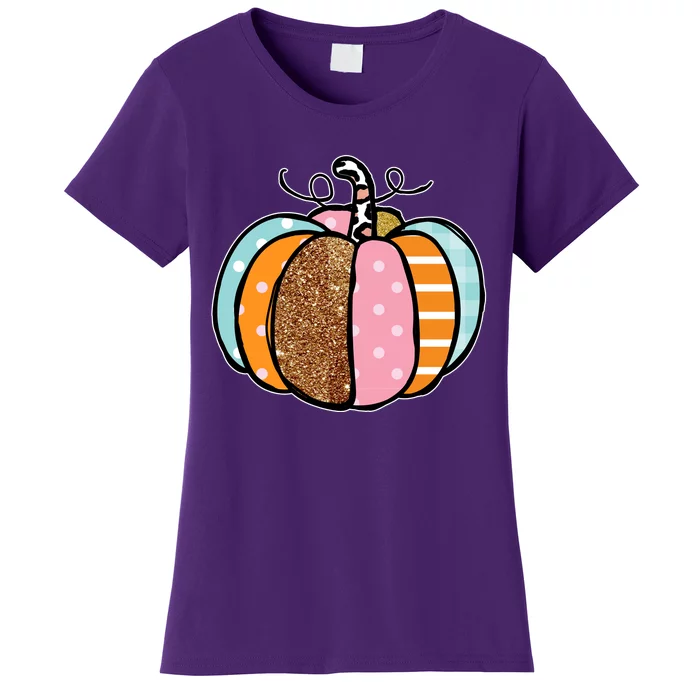 Colorful Pumpkin Festive Fall Women's T-Shirt