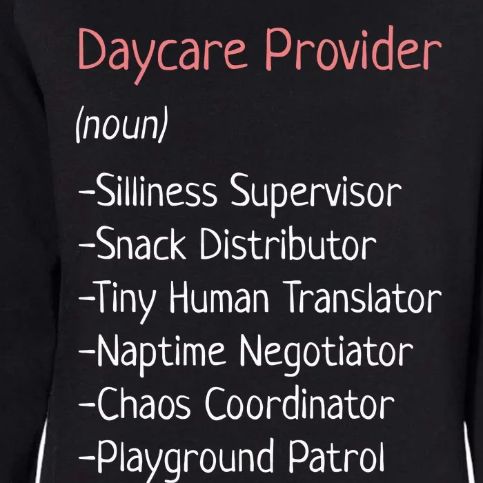 Childcare Provider Funny Definition Womens California Wash Sweatshirt