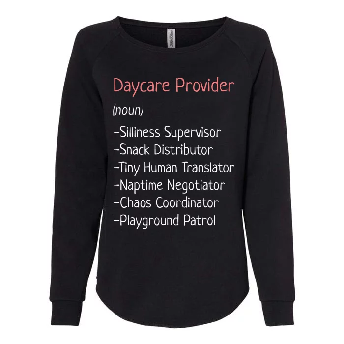 Childcare Provider Funny Definition Womens California Wash Sweatshirt