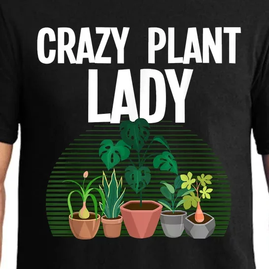 Cute Plant For Women Mom Crazy Plant Lady Gardening Plants Pajama Set