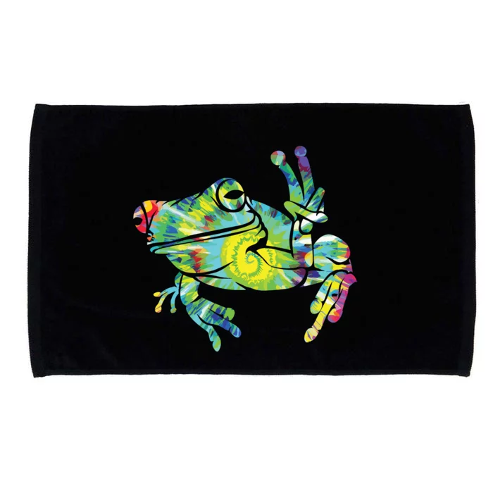 Cool Peace Frog Tie Dye Microfiber Hand Towel