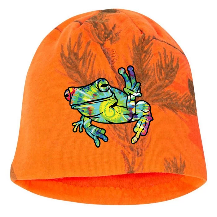 Cool Peace Frog Tie Dye Kati - Camo Knit Beanie