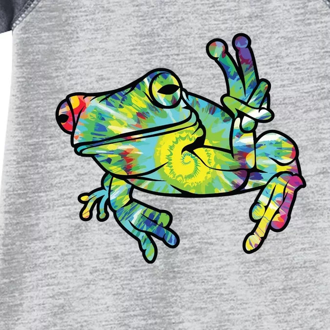 Cool Peace Frog Tie Dye Infant Baby Jersey Bodysuit