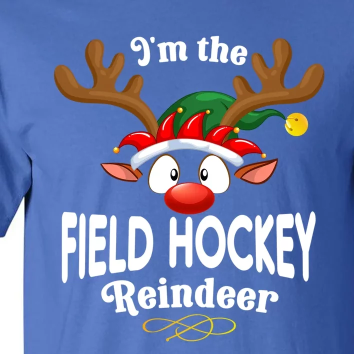 Christmas Pjs Field Hockey Xmas Reindeer Matching Gift Tall T-Shirt