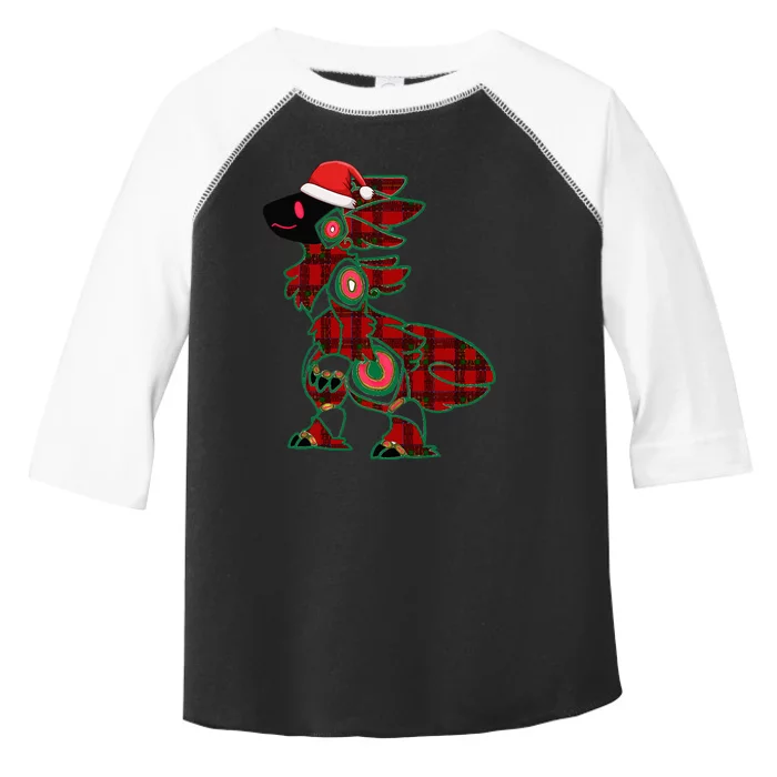 Christmas Protogen Fursuit Tartan Fursona Toddler Fine Jersey T-Shirt