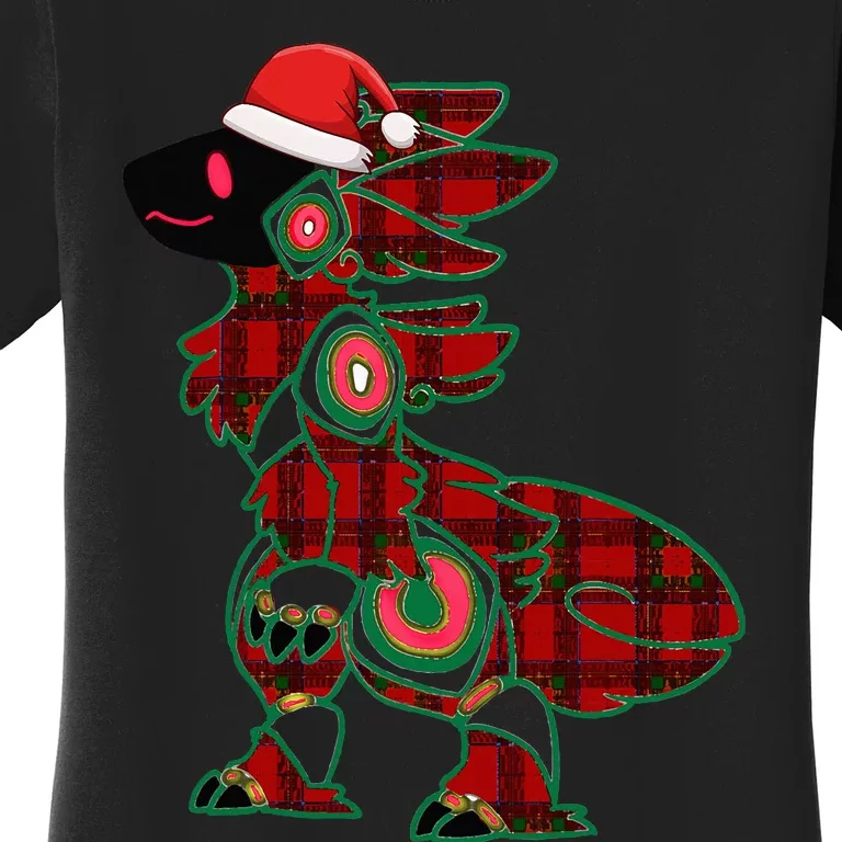 Christmas Protogen Fursuit Tartan Fursona Women's T-Shirt