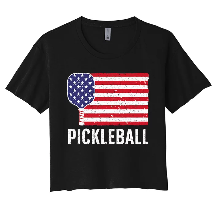 Cool Pickleball For Men Women Paddle Sport Pickleball Lover Women's Crop Top Tee