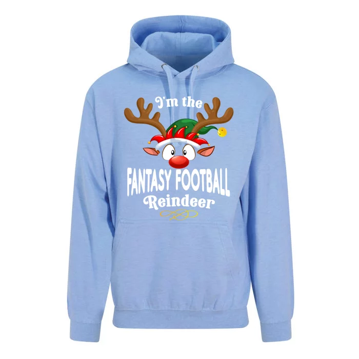 Christmas Pjs Fantasy Football Xmas Reindeer Matching Funny Gift Unisex Surf Hoodie