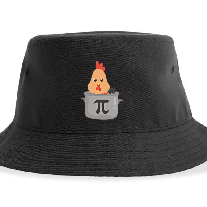 Chicken Pi Gift I Funny Math Teacher Pday Gift Cool Gift Sustainable Bucket Hat