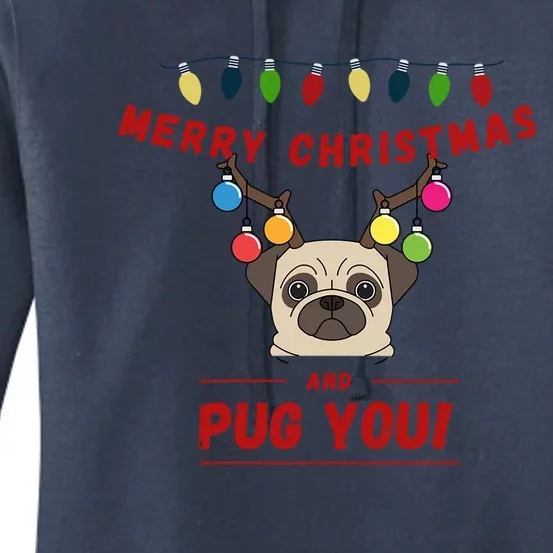 Christmas Pug Gift Women's Pullover Hoodie