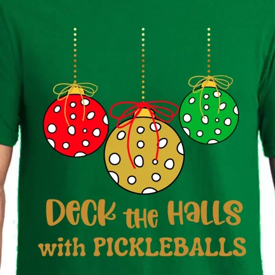 Christmas Pickleball Gift Deck The Halls With Pickleballs Gift Pajama Set