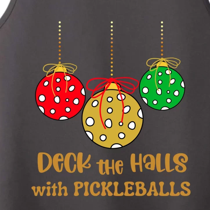 Christmas Pickleball Gift Deck The Halls With Pickleballs Gift Performance Tank