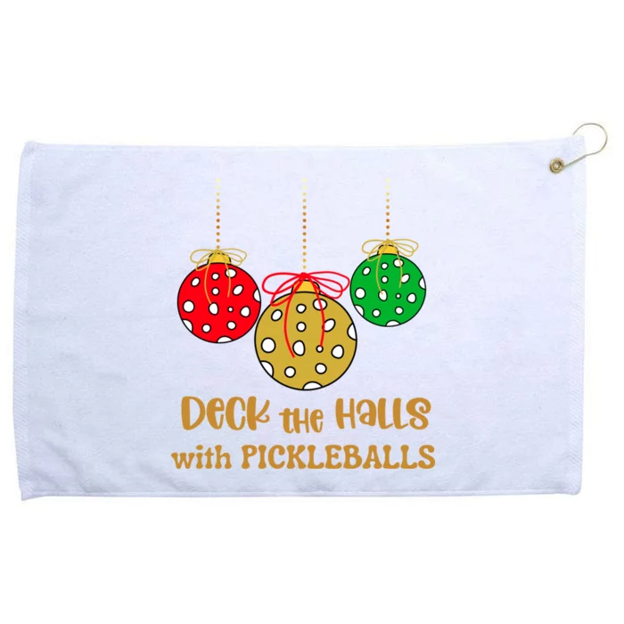 Christmas Pickleball Gift Deck The Halls With Pickleballs Gift Grommeted Golf Towel