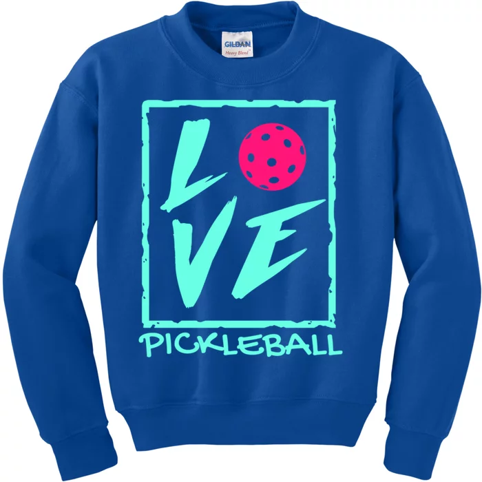 Cute Pickleball Gift Love Pickleball Gift Kids Sweatshirt