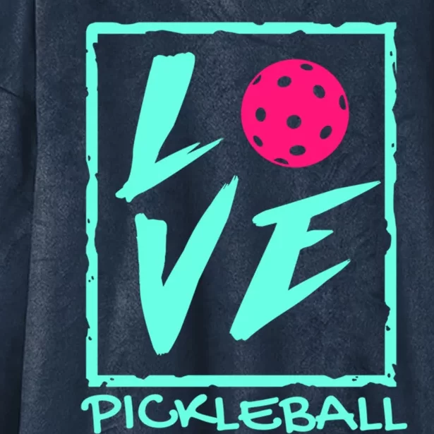 Cute Pickleball Gift Love Pickleball Gift Hooded Wearable Blanket