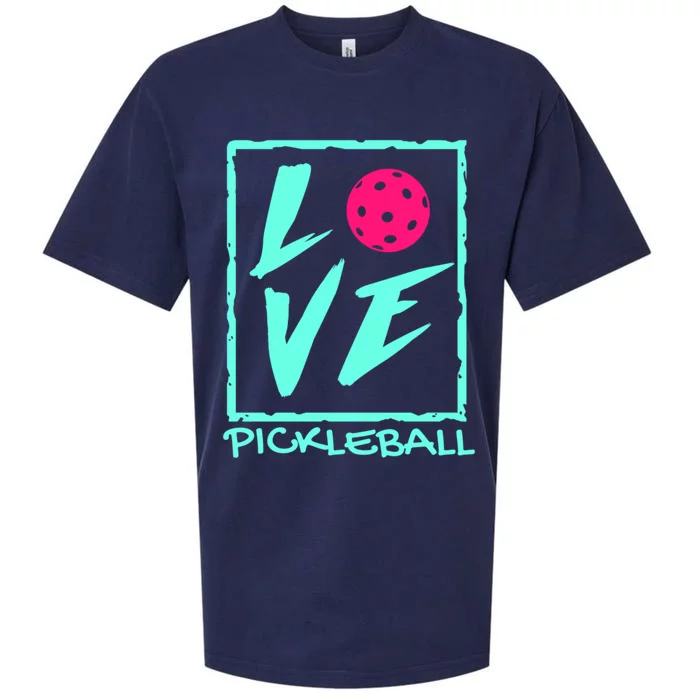 Cute Pickleball Gift Love Pickleball Gift Sueded Cloud Jersey T-Shirt