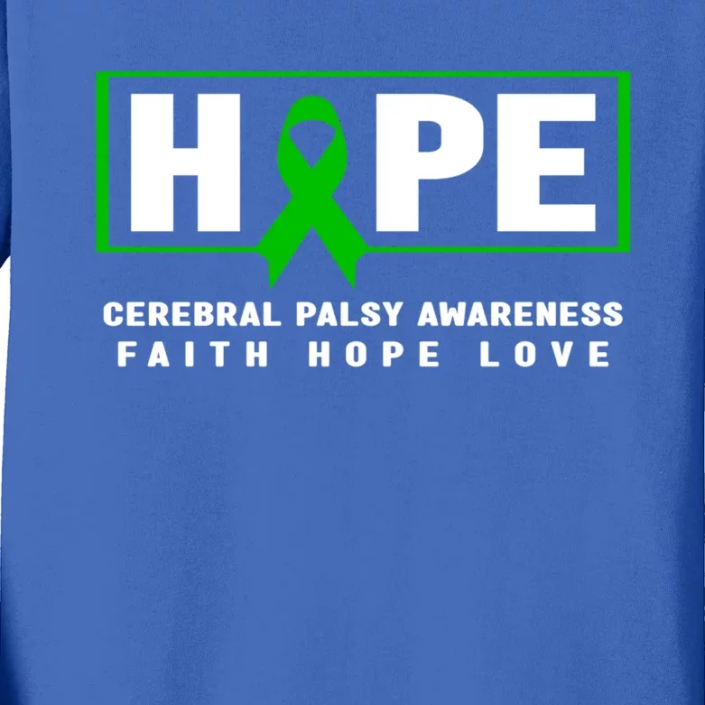 Cerebral Palsy Gift Hope Cerebral Palsy Awareness Gift Kids Long Sleeve Shirt