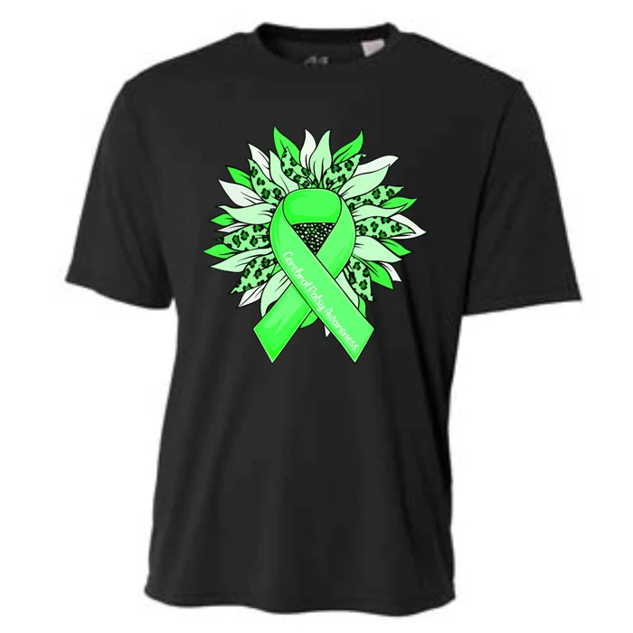 Cerebral Palsy Gift Sunflower Cerebral Palsy Awareness Gift Cooling Performance Crew T-Shirt