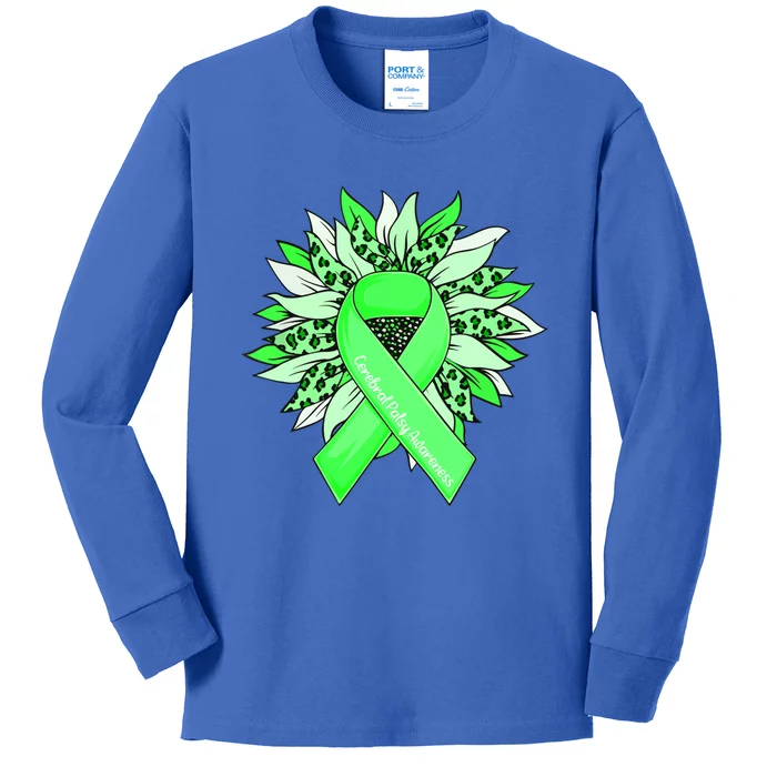 Cerebral Palsy Gift Sunflower Cerebral Palsy Awareness Gift Kids Long Sleeve Shirt