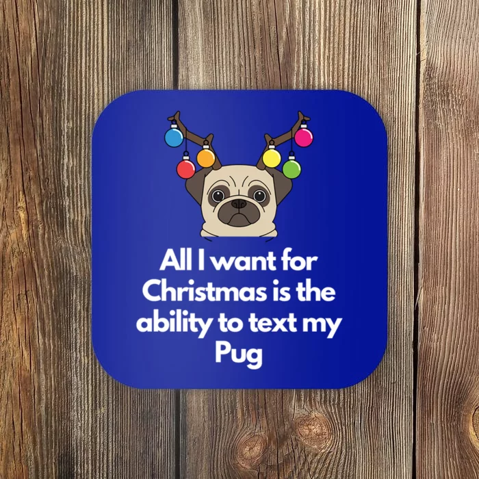 Christmas Pug Gift Coaster