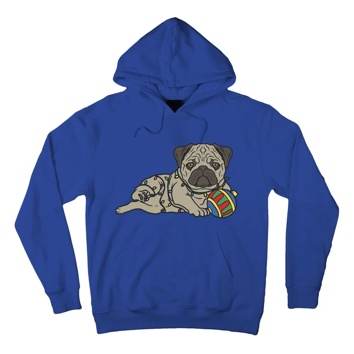 Christmas Pug Gift Dog Lover Owner Xmas Ornat Gift Hoodie