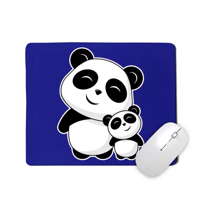 Cute Pandas Gift Siblings Best Friend Valentines Day Panda Bear Gift Mousepad