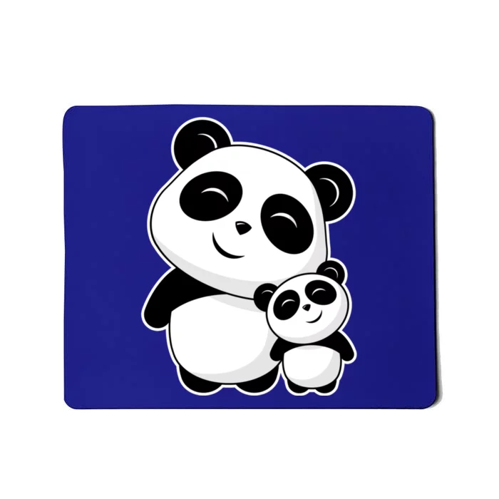 Cute Pandas Gift Siblings Best Friend Valentines Day Panda Bear Gift Mousepad