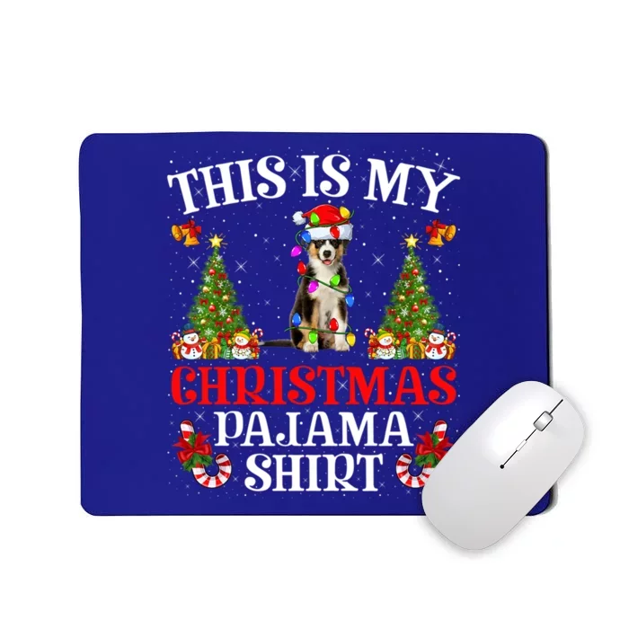 Christmas Pajama Gift Lighting Australian Shepherd Dog Xmas Gift Mousepad