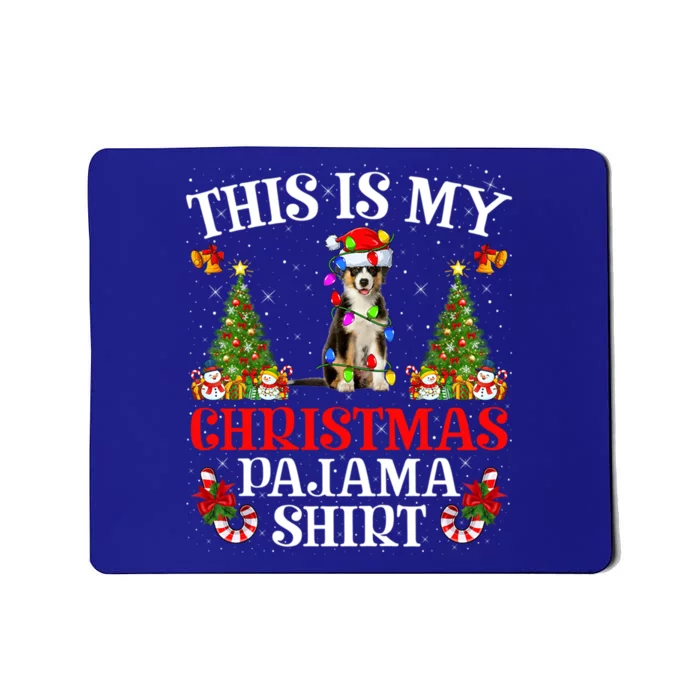 Christmas Pajama Gift Lighting Australian Shepherd Dog Xmas Gift Mousepad