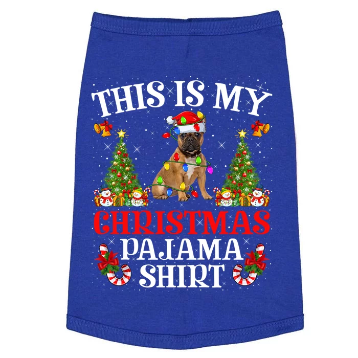 Christmas Pajama Gift Lighting Santa French Bulldog Xmas Gift Doggie Tank