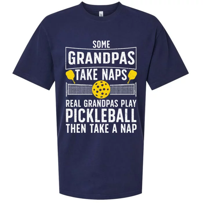 Cool Pickleball Grandpa Paddle Sport Pickleball Player Sueded Cloud Jersey T-Shirt