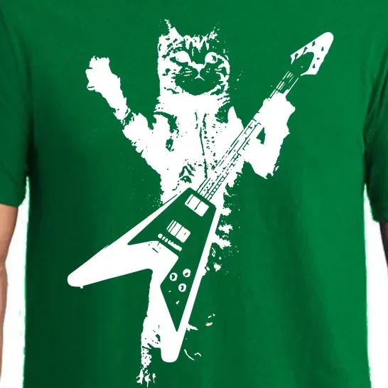 Cat Playing Guitar Musician Cat Lover Great Pajama Set