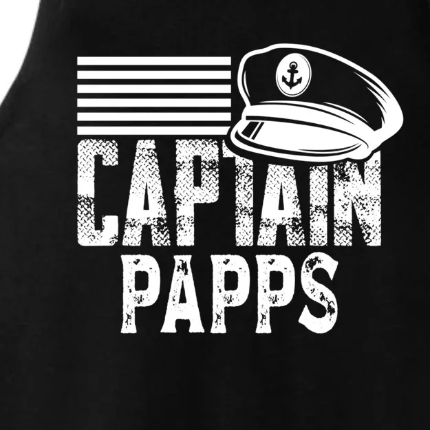 Captain Papps Gift Sailing Captain Hat Boat Owner Boating Gift Ladies Tri-Blend Wicking Tank