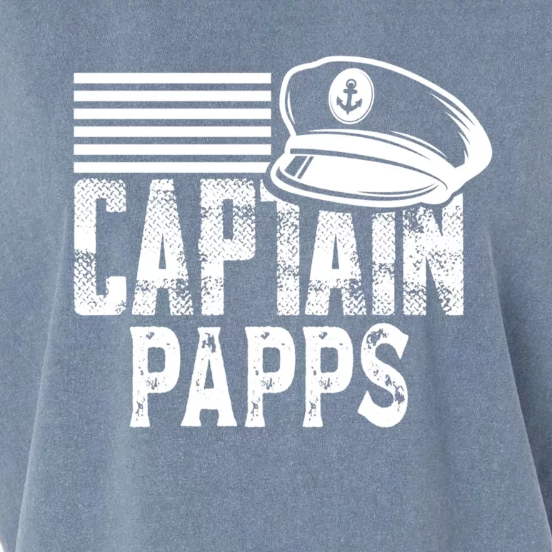 Captain Papps Gift Sailing Captain Hat Boat Owner Boating Gift Garment-Dyed Women's Muscle Tee