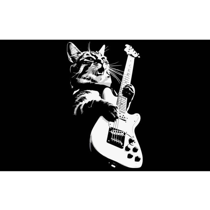 Cat Playing Guitar Bumper Sticker