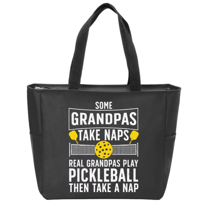 Cool Pickleball Grandpa Paddle Sport Pickleball Player Zip Tote Bag