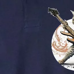 Cat Playing Guitar Rock Cat Heavy Metal Cat Music Cat Softstyle Adult Sport Polo